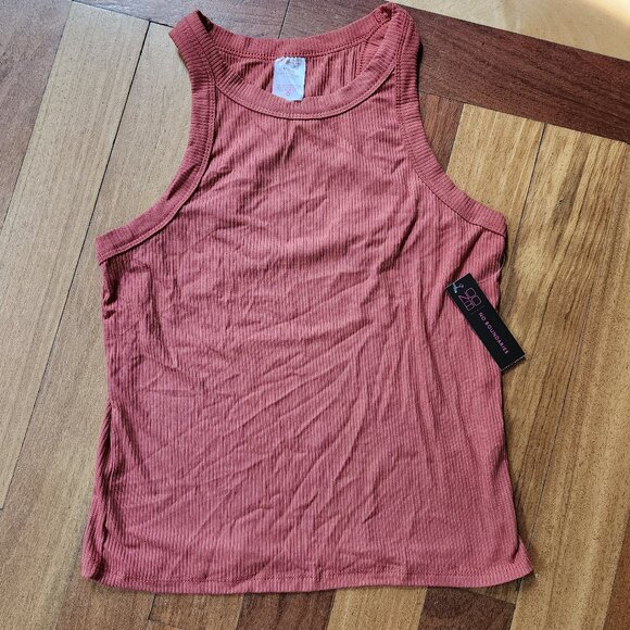 NWT No Boundaries Juniors Mauve Ribbed Tank Top Size Medium - Picture 3 of 11